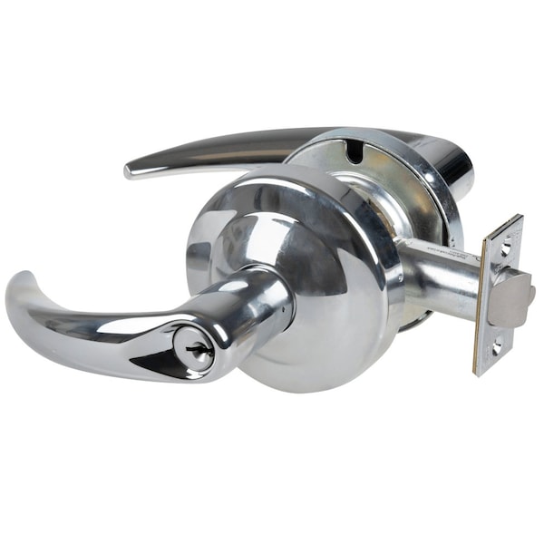 Schlage Grade 1 Storeroom Lock, Omega Lever, Standard Cylinder, Bright Chrome Finish, Non-Handed ND80PD OME 625 - main